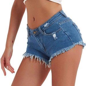 Sexy Cut Off Low Waist Booty Shorts Denim Jeans, Daisy Dukes